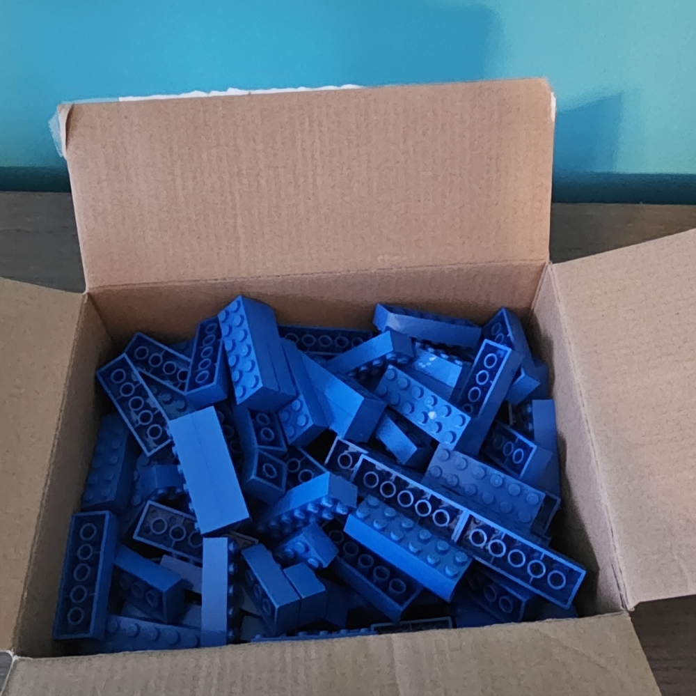 Blue Lego Building Blocks 2x6